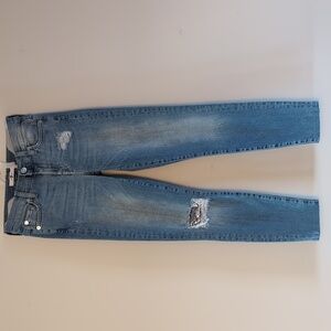 7 For All Mankind Size 24 Women's Skinny Slim Illusion Breeze Sequins Jeans